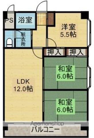 サンルーム90(3LDK/2階)の間取り写真