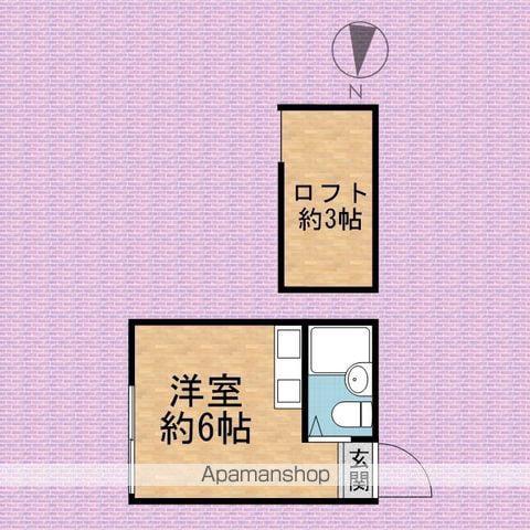 プリモ和光(ワンルーム/2階)の間取り写真