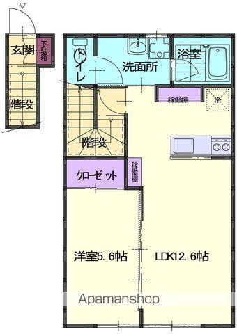 セブテム(1LDK/2階)の間取り写真