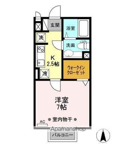 ドミトリー(1K/1階)の間取り写真