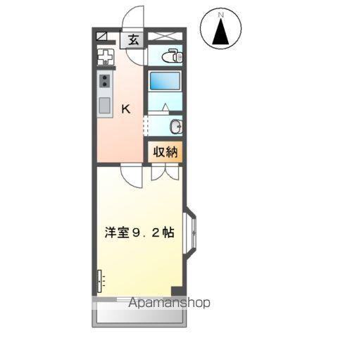 バウハウス弥生143(1K/1階)の間取り写真