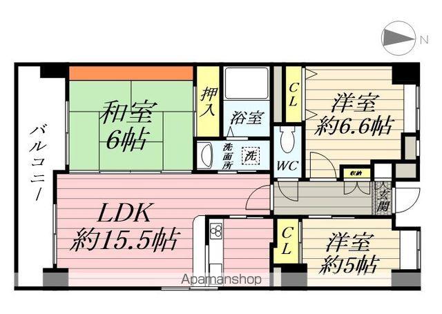 ラシール仙台(3LDK/12階)の間取り写真