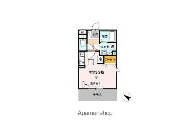 メゾンQ(ワンルーム/1階)の間取り写真