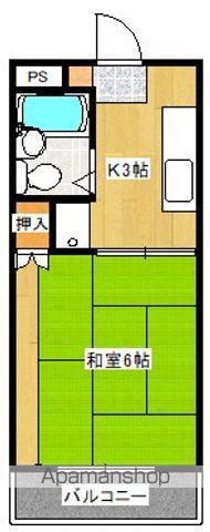 シティハイツ姫城 A・B(1DK/2階)の間取り写真