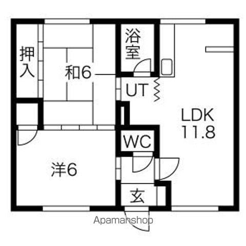 丸勝ハイツ(2LDK/2階)の間取り写真