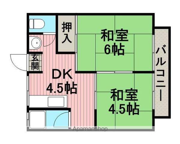 西村マンション庄内栄町(2DK/3階)の間取り写真