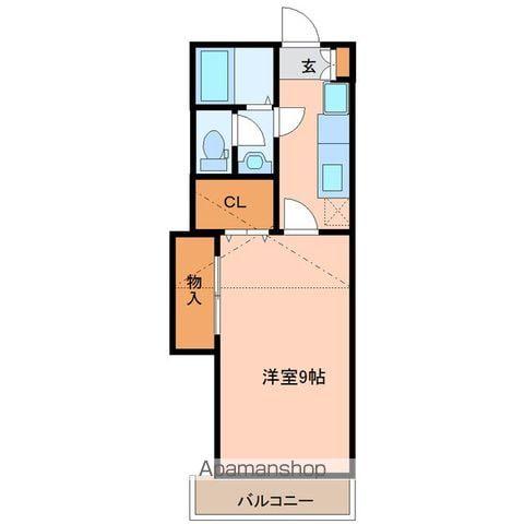 ルピシアS(1K/1階)の間取り写真