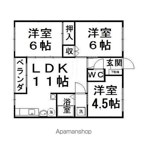 コンフォートK(3LDK/2階)の間取り写真