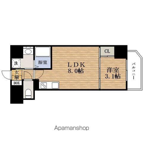 リヴェントMORINOMIYA (1LDK/7階)の間取り写真