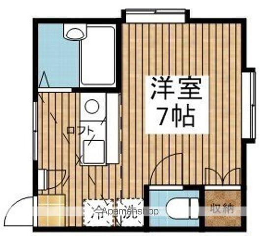 サンロフティ秋葉(ワンルーム/2階)の間取り写真