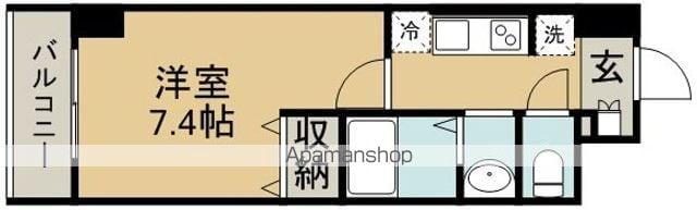 SSレジデンス川越(1K/6階)の間取り写真