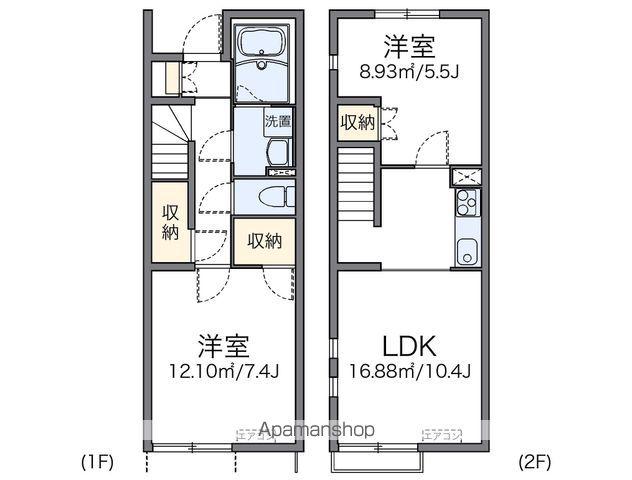 レオネクスト住吉B(2LDK/1階)の間取り写真