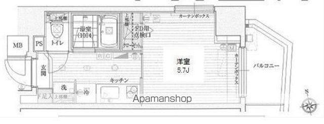 ・・・ル・リオン初台(1K/2階)の間取り写真