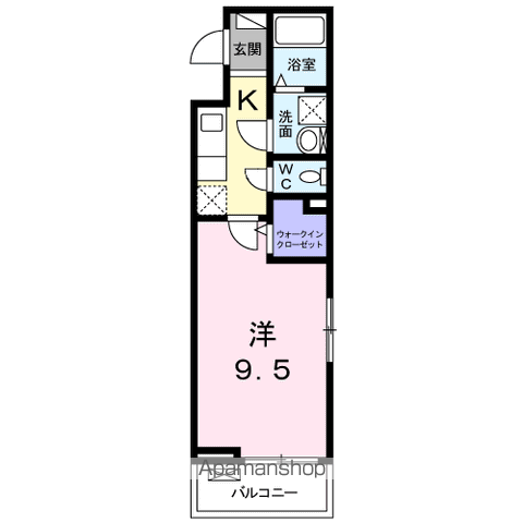 ノーヴァ(1K/2階)の間取り写真