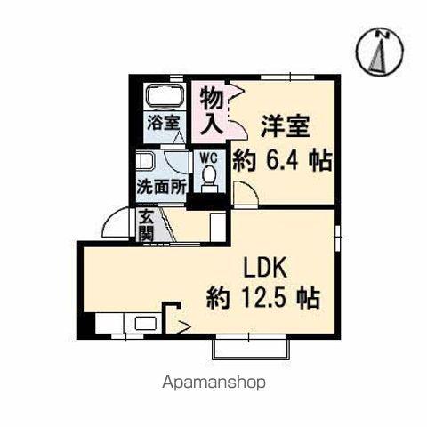 ハミングタウンⅦ(1LDK/2階)の間取り写真
