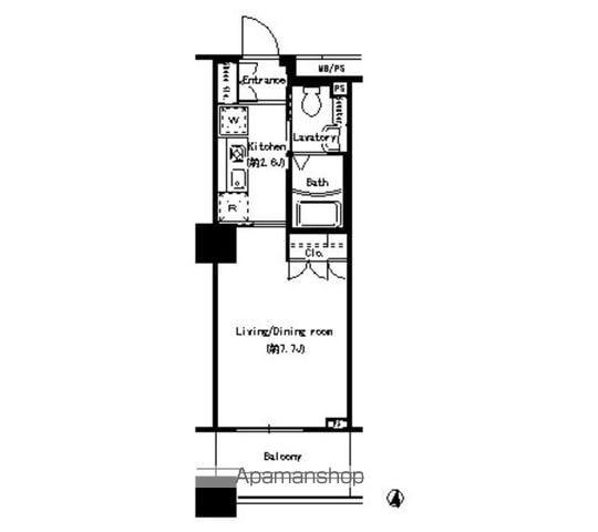パークアクシス名駅南(1K/2階)の間取り写真