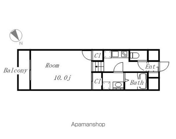 ドゥーエ千種(ワンルーム/2階)の間取り写真
