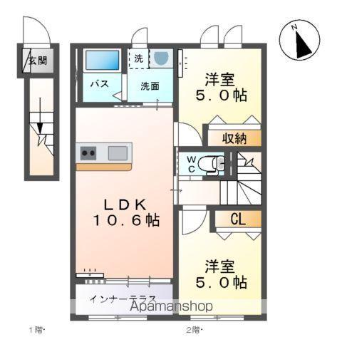 オネット(2LDK/2階)の間取り写真