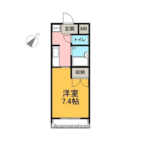 フローラルハイツ(1K/7階)の間取り写真