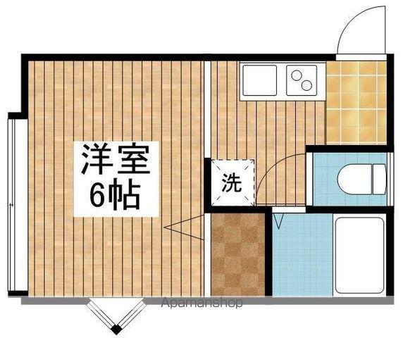 白新線 新潟駅 徒歩13分 2階建 築37年(ワンルーム/2階)の間取り写真