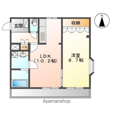 コンフォール前田Ⅱ(1LDK/2階)の間取り写真