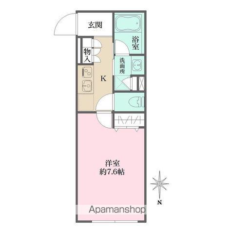 アトリオフラッツ自由が丘イースト(1K/1階)の間取り写真