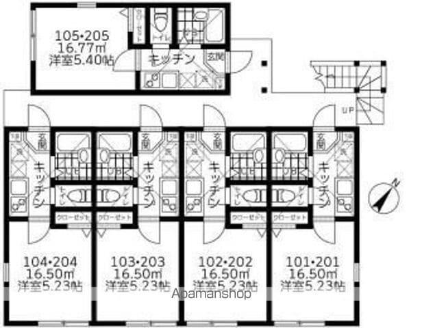 プラナス東久保2(ワンルーム/1階)の間取り写真