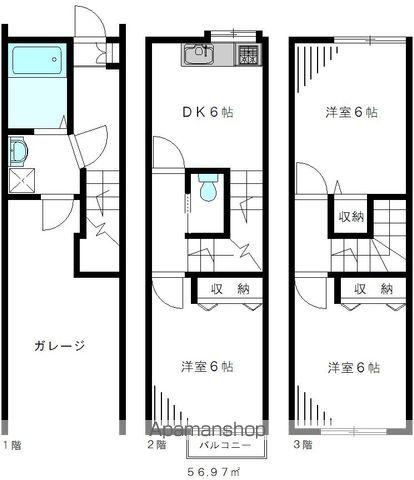 Tプレイス東小金井 (3DK)の間取り写真