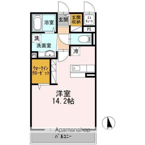 ニューライフコート(ワンルーム/3階)の間取り写真