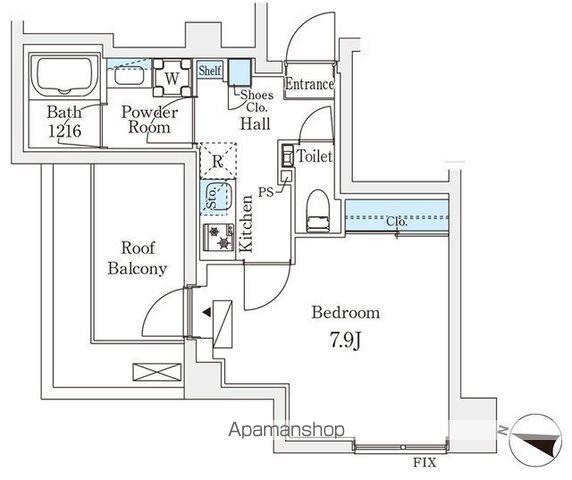 フルハウス飯田橋(1K/5階)の間取り写真