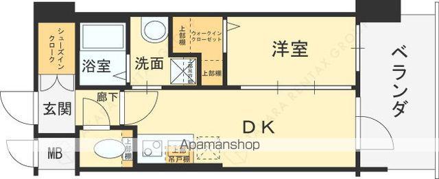 エステムコート大阪プリューム(1DK/5階)の間取り写真