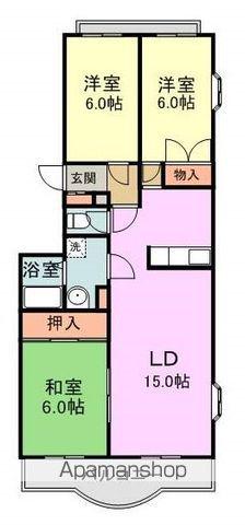 モンテベルデ高野(3LDK/2階)の間取り写真