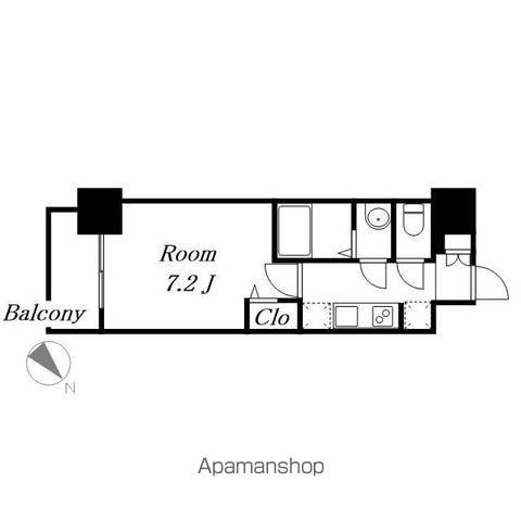 アドバンス名古屋モクシー(1K/4階)の間取り写真