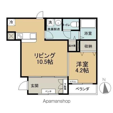 アビタ奥野B棟(1LDK/3階)の間取り写真