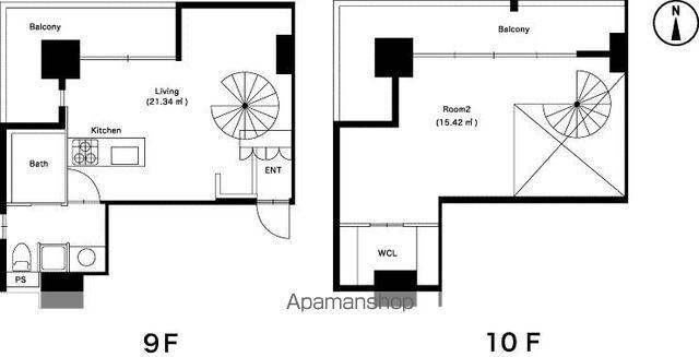 OZ ALLOGGIO(1LDK/9階)の間取り写真