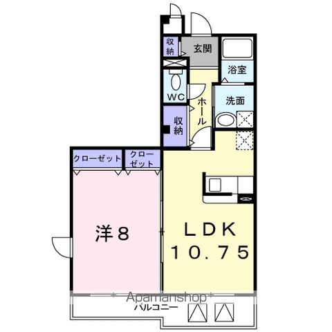 サンリット ガーデン(1LDK/3階)の間取り写真