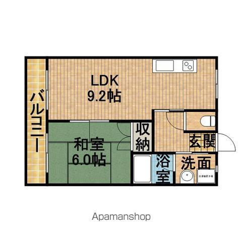 コーポ蘭Ⅳ(1LDK/4階)の間取り写真