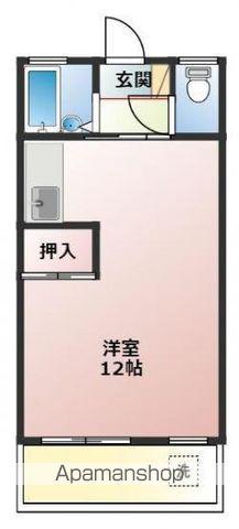 メゾンドU(ワンルーム/3階)の間取り写真