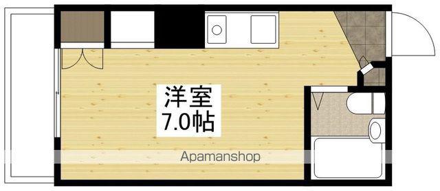 ポエム庚午(ワンルーム/1階)の間取り写真