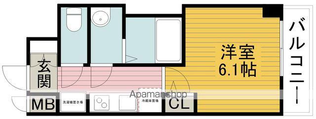 エステムコート大阪グラビティ(1K/6階)の間取り写真