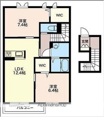 プランドール(2LDK/2階)の間取り写真