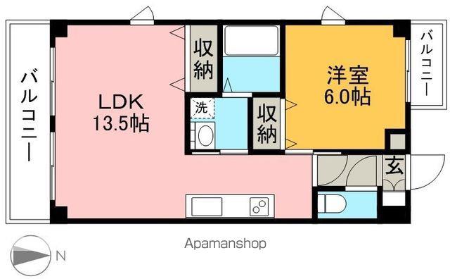 CHARMANT(1LDK/2階)の間取り写真