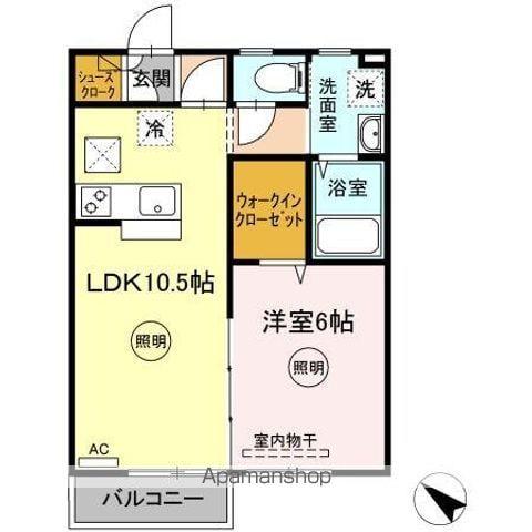 ファームライフ三谷(1LDK/1階)の間取り写真