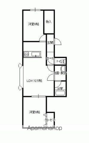 ミッキーハウス(2LDK/2階)の間取り写真