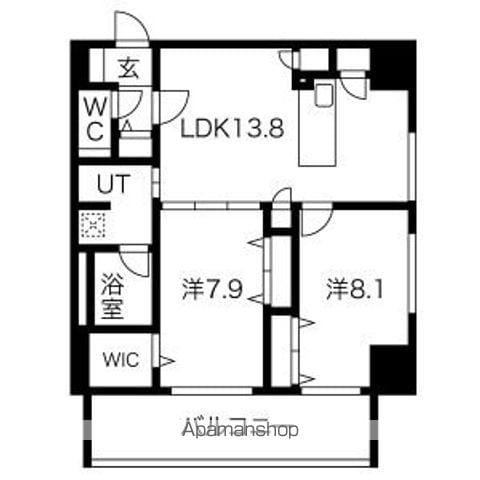 さくらHILLS NISHIKI PLATINUM RESIDE(2LDK/9階)の間取り写真