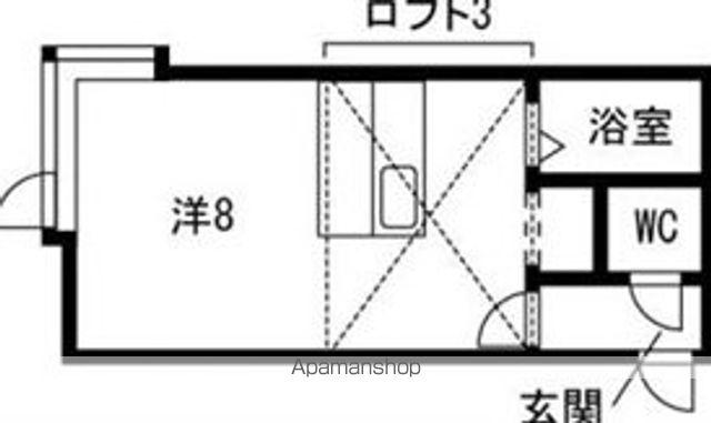 ラフォーレ壱番館(ワンルーム/3階)の間取り写真
