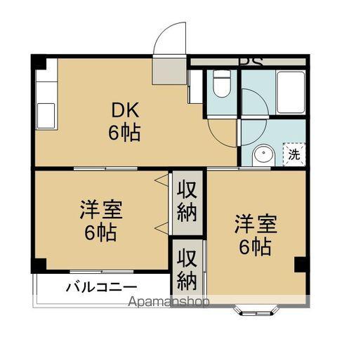 ガーデンコート浦安(2DK/3階)の間取り写真