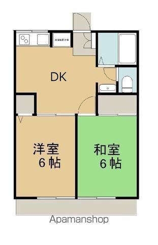 コーポアボンリー(2DK/1階)の間取り写真