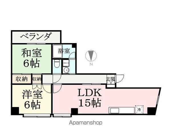 ヴィラ春日(2LDK/2階)の間取り写真