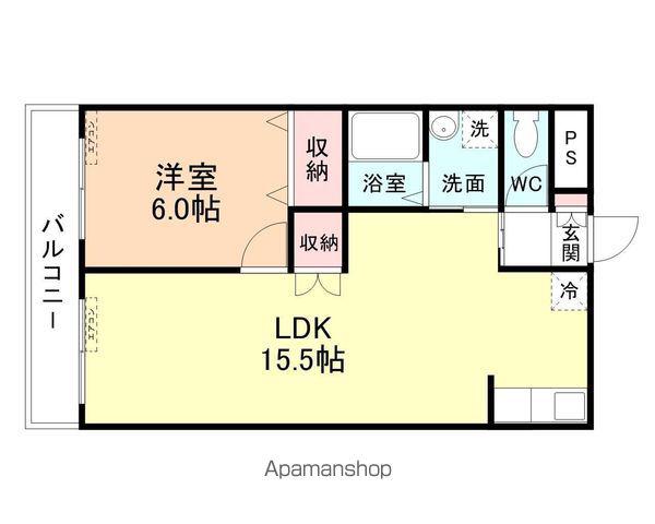 中滑川シティハイツ(1LDK/3階)の間取り写真